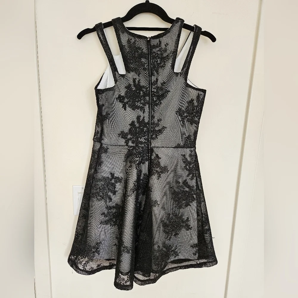 Miss Behave Girls' Adrianna Embroidered Mesh Dress NWT